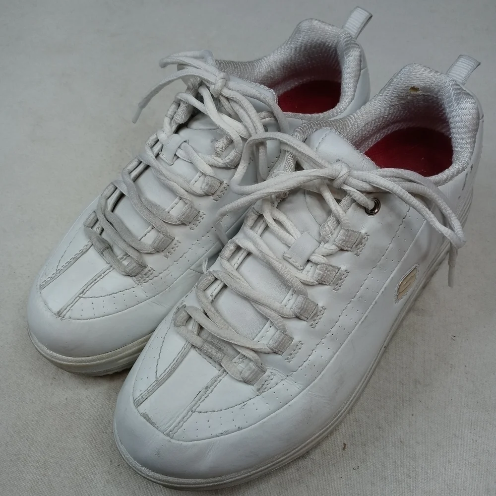Skechers Shape Ups women's 7.5 White leather Slip